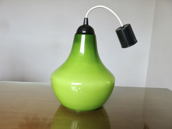 Image 1 of Groene Opaline Hanglamp 70's