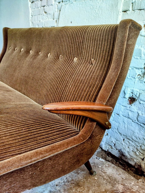 Image 1 of Midcentury Set 3-Seater Sofa and Two Armchairs Scandinavian Design