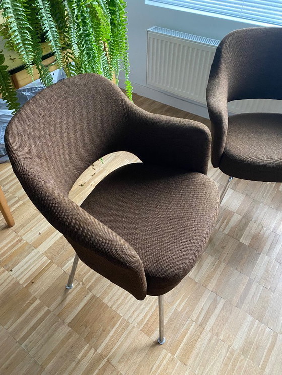 Image 1 of 2x Vintage Chair in the style of Conference Chair Knoll Saarinen