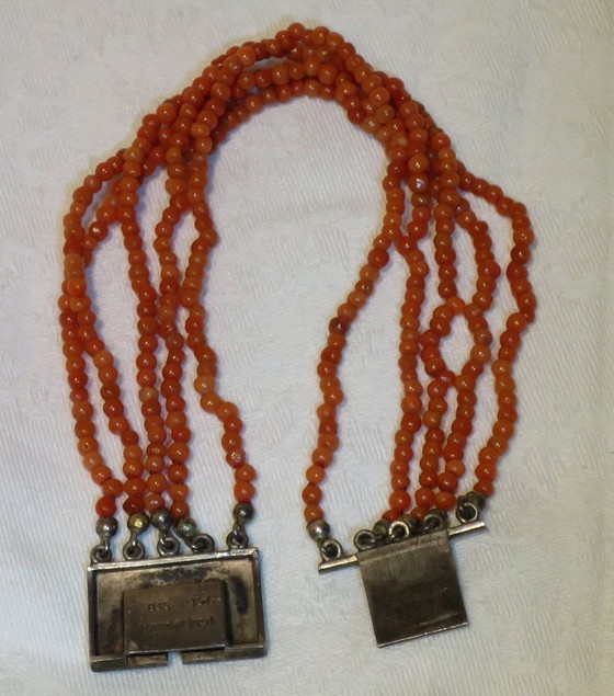 Image 1 of Bracelet 835 Handmade Pearl Silver Art Deco Bauhaus Hammered