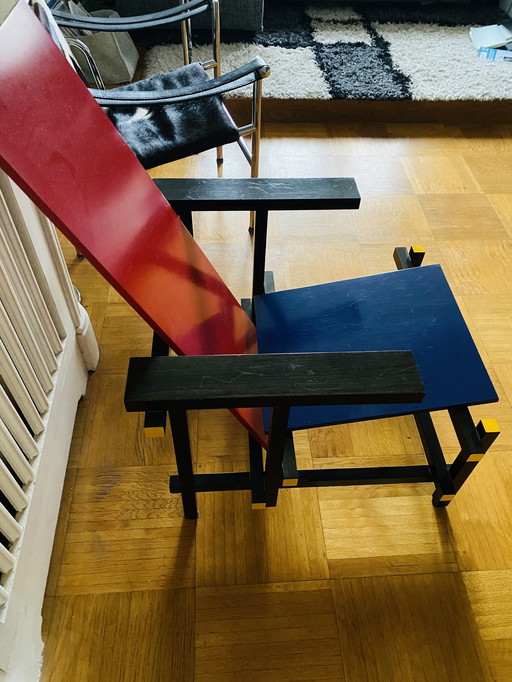 Cassina. Original Red and Blue Chair