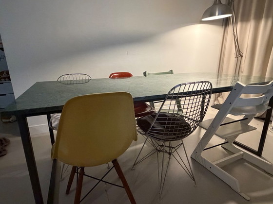 Aime Té Design Dining table – Green Marble – 200 X 90 Cm €950 – rvs (photo 6 of 7)