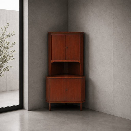 Vintage-Eckschrank/Sideboard im dänischen Design aus den 1960er Jahren