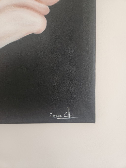 Dipinto ad olio originale "Rosa Primaverile" – Enrica Ciffo (2023) + Certificato
