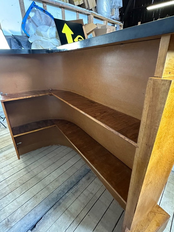 Image 1 of Bar vintage années 50/60 en placage chêne et plateau Formica