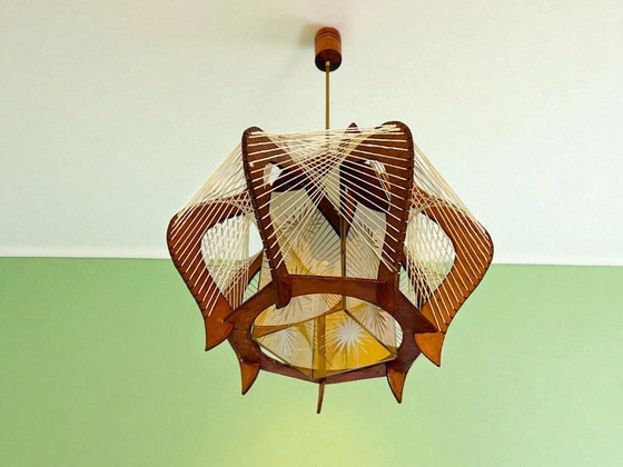 Image 1 of Lámpara colgante de madera Mid Century Modern