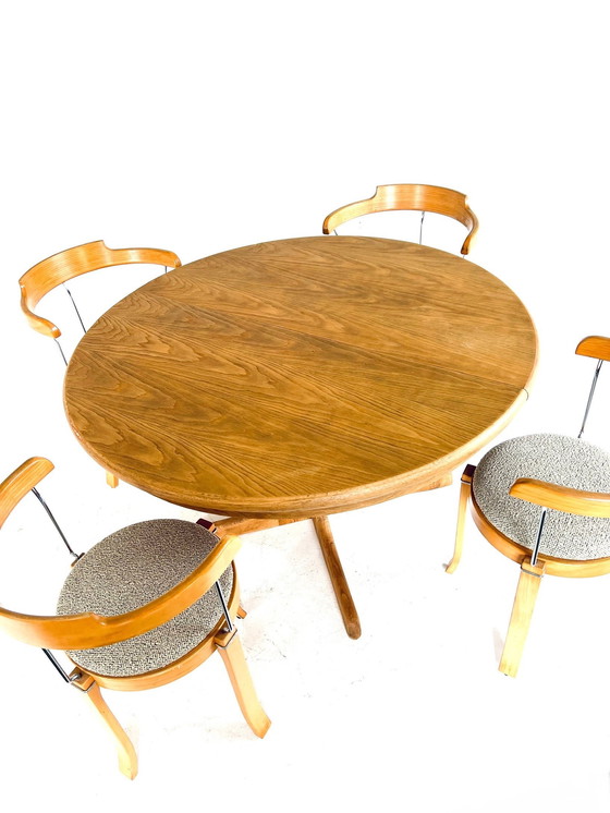 Image 1 of Vintage Extendable Oak Dining Table '60s