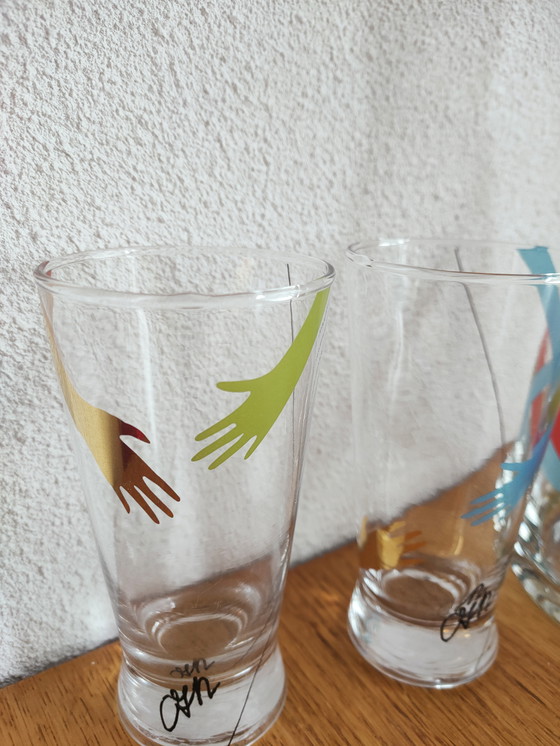 Image 1 of Ensemble de quatre verres et une carafe, conçu par Corry Ammerlaa