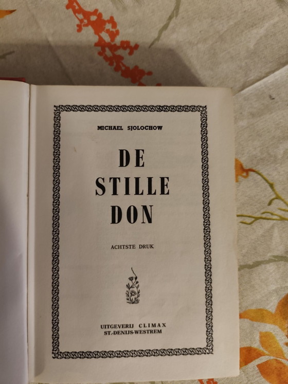 Romanzo vintage Michael Sjolochow De Stille Don, Libri d'arte, Pelle, Carta, Dorato (foto 3 di 6)