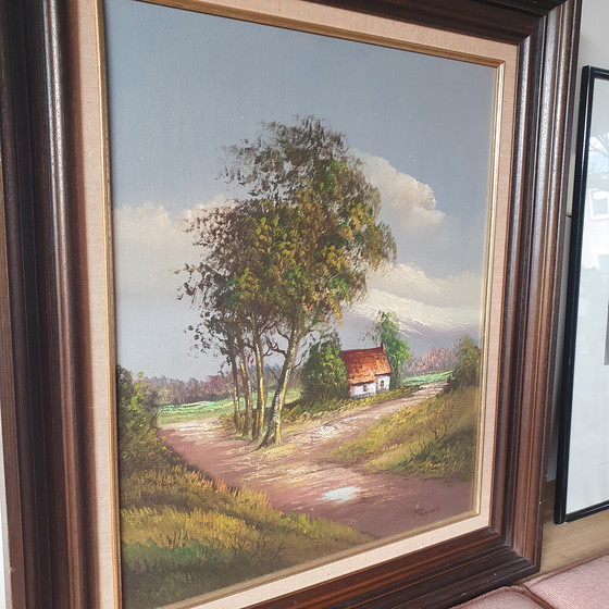 Image 1 of Oil painting landscape – P. Reynaerts – 69 × 79 cm