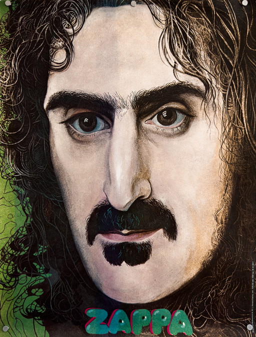 Frank Zappa Polish Poster (1988) - Impression offset originale - 47 × 61 cm