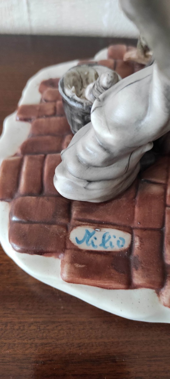 Image 1 of Statue en porcelaine de Capodimonte Le Charpentier