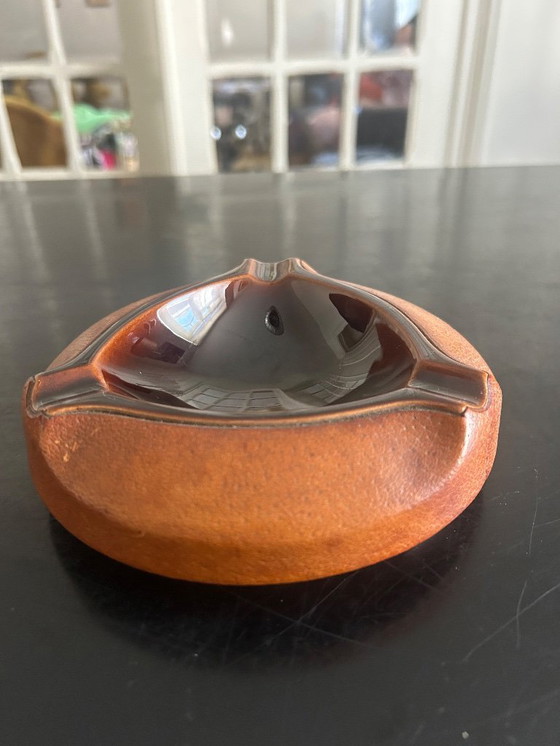 Image 1 of cendrier en céramique et cuir Longchamp