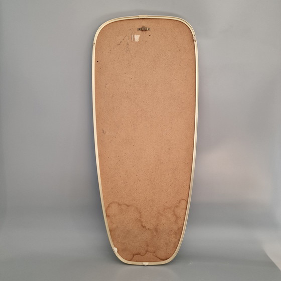 Image 1 of Miroir vintage des années 1950/60, miroir allongé avec cadre en laiton, miroir mural rétro, cadre doré