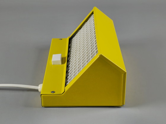 Image 1 of 1970s Vintage ELIDUS Type 9000 Yellow Metal Wall Light With Perforated Plastic Grid by Björn Svensson.