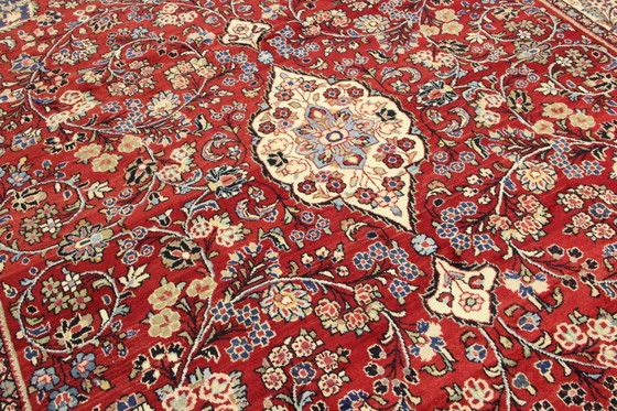 Image 1 of Original Perserteppich Sarough Mahal Rot 375 x 264 cm Top Zustand Klassik Alt