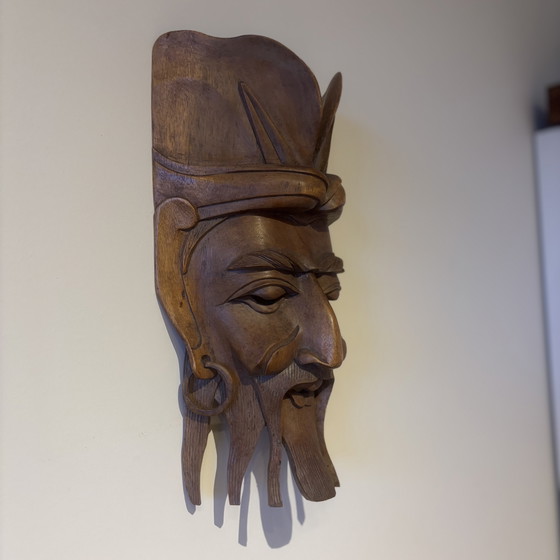 Image 1 of Decoratieve handgesneden houten  Chinese masker