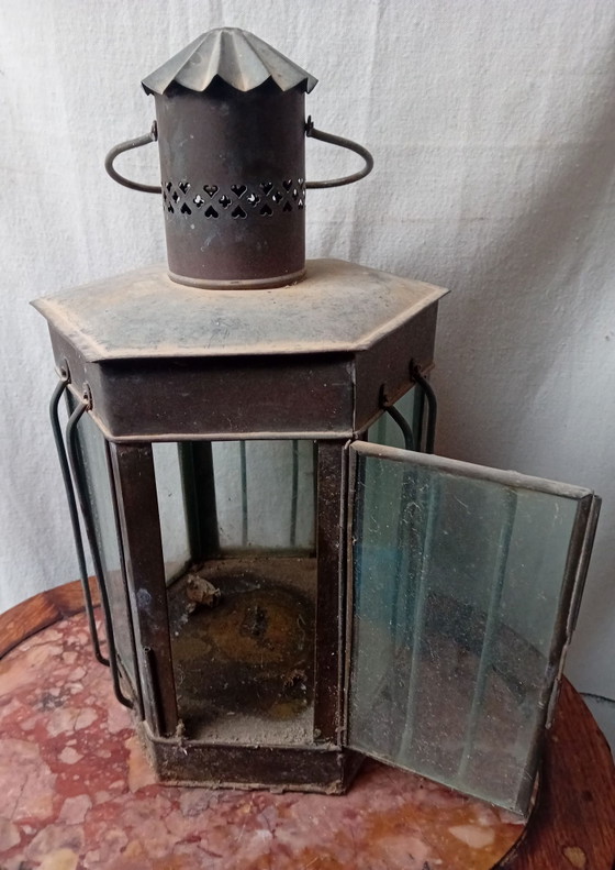 Lanterna da Nave, Lampade da tavolo, Metallo, Vetro, Marrone (foto 5 di 8)