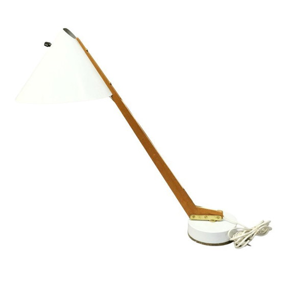 Image 1 of Hans Agne Jakobsson B54 bureaulamp van teakhout en messing