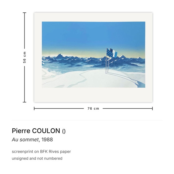 Image 1 of Pierre COULON Au sommet serigrafía 1988