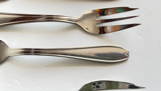 Image 1 of 12 Fourchettes à DESSERT Inox Vintage