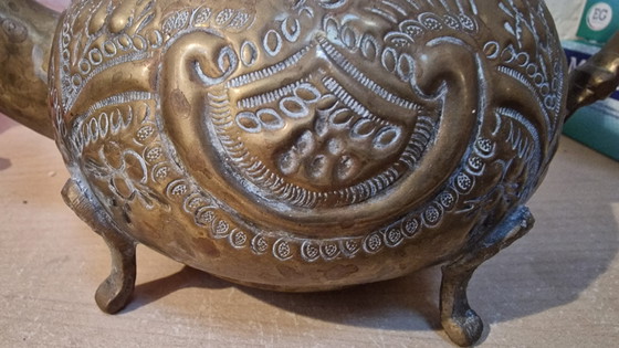 Image 1 of vintage koperen marokkaanse theepot 