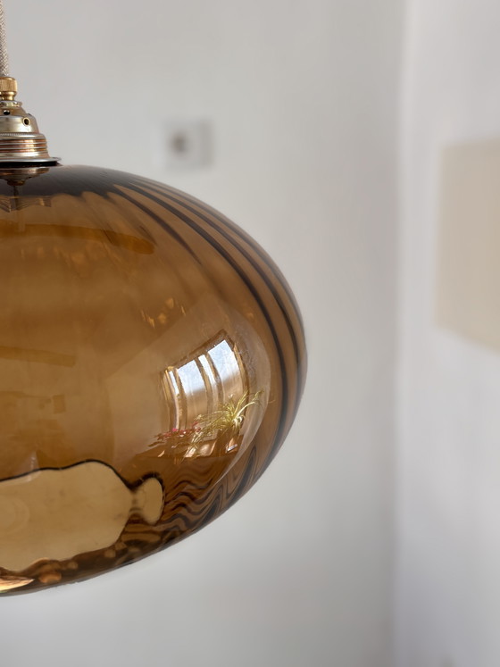 Grande lampada a sospensione vintage portoghese – Lampade a sospensione, Glass (photo 3 of 5)
