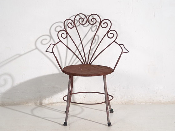 Vintage iron garden chair (c.1950) – Dining chairs, Industrieel (photo 21 of 35)