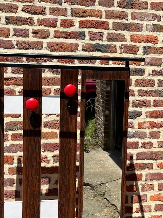 Image 1 of Vintage entryway cloakroom with bench and mirror