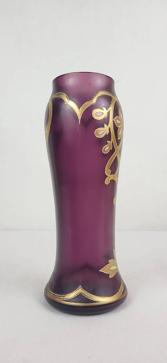 Vaso in vetro smaltato, anni '30 – Vasi, Crystal, Glass, Art Deco (photo 2 of 10)