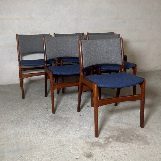 Image 1 of 6x Model 89 Dining Room Chairs by Erik Buch Model 89