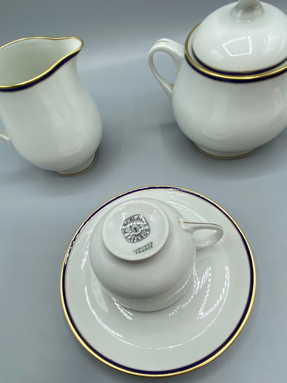 Limoges Lafarge Porcelain Set, Cobalt and Gold, Cup, Creamer, Sugar Bowl – Decorative Objects (photo 7 of 7)