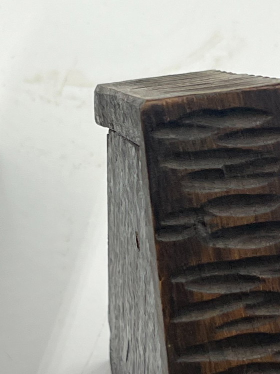Paar "Scottish Terrier" Buchstützen aus geschnitztem Holz, Dekorative Objekte, Metall, Braun (Foto 9 von 10)
