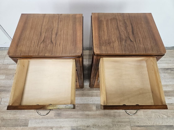 Paire de tables de nuit Art Decò en noyer, 1940 – Bois (photo 11 of 18)