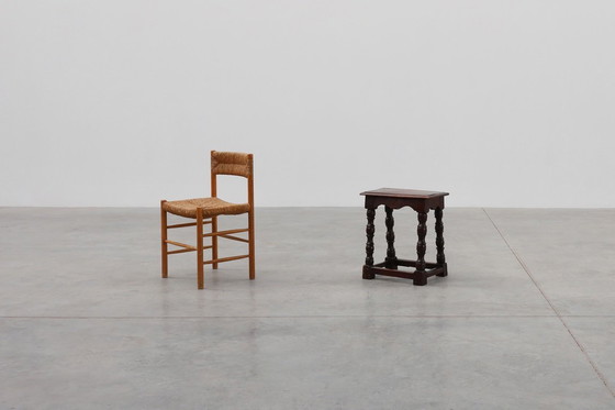 Image 1 of 19. Jahrhundert Eiche rechteckig Joint Hocker oder Tisch mit gedrechselten Beinen, Frankreich ca. 1820