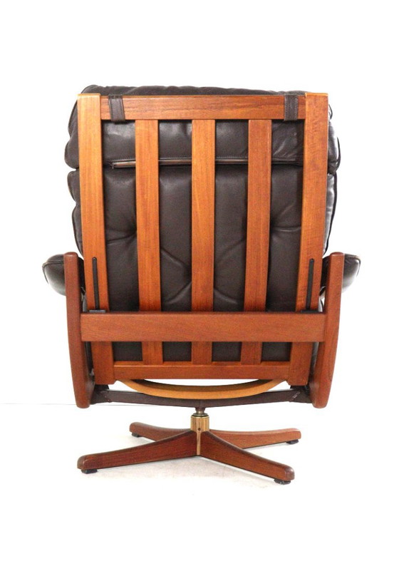 Söda Galvano - Lied Møbler Norway Fauteuil Vintage – Lied mobler, Leather, Wood (photo 13 of 18)
