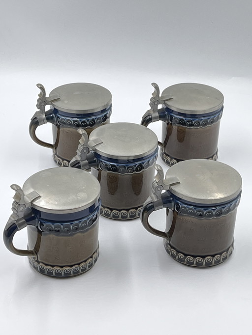 Set van 5 Rosenthal keramische mokken