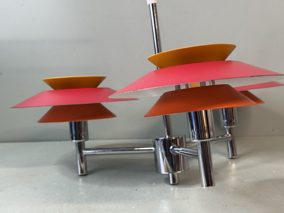 Kleurrijke Deense Design Hanglamp - Vintage Scandinavisch – Hanglampen, Metal (photo 6 of 15)