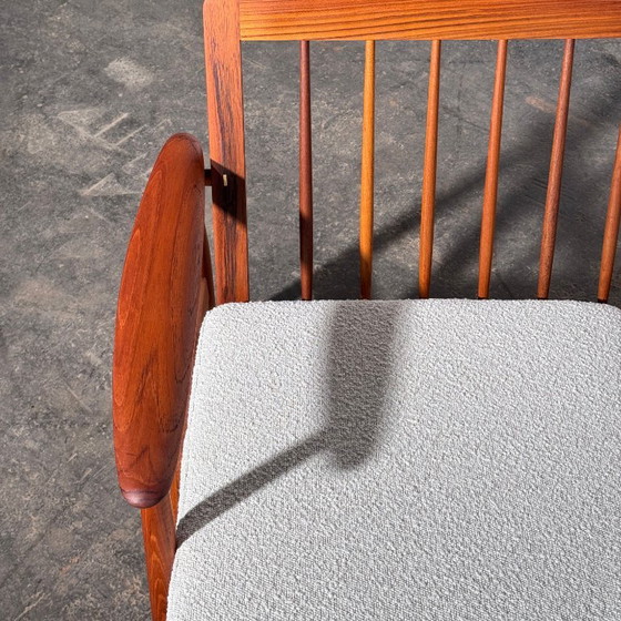 John Bone Teakhouten loungeset met twee fauteuils, volledig gerenoveerd. – 3-5 zitsbanken, Textile (photo 16 of 21)