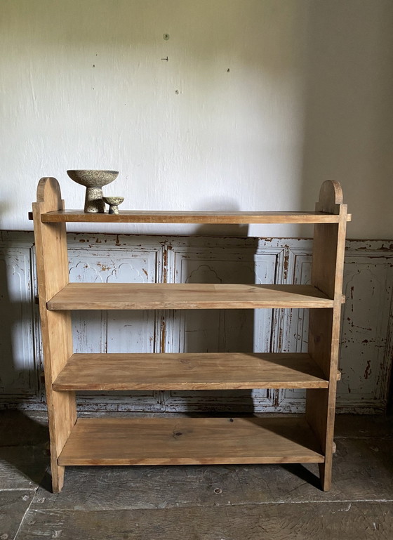 Two antique solid pine floor-standing Bookcases – vintage, Wood (photo 7 of 14)