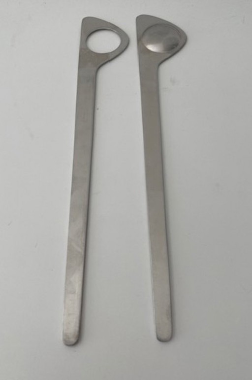 Stelton Denmark Arne Jacobsen stijlvol salade bestek 1972