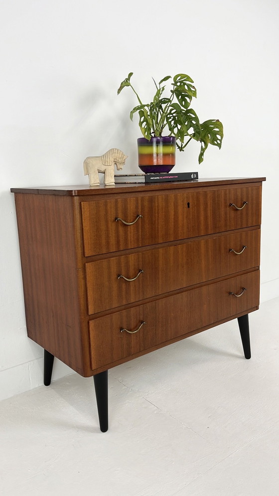 Image 1 of Zweeds vintage teak fineren ladekast 