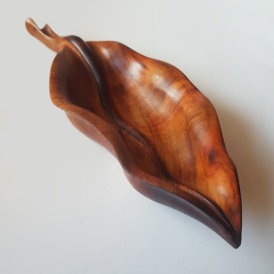 Blattschale aus Olivenholz von Atelier Falfer, 1950er Jahre – Schalen, Wood (photo 3 of 10)