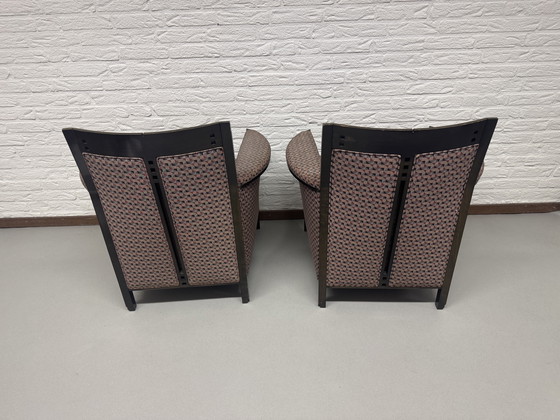 Image 1 of Galaxy 'Peggy' lage fauteuilset de Umberto Asnago para Giorgetti, Italia jaren 90