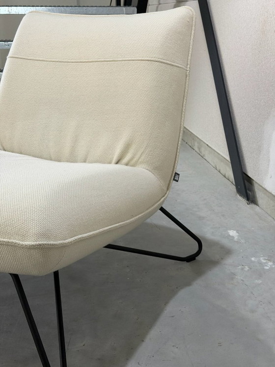 Rolf Benz Freistil 394 Armchair - cream-colored fabric – Textile (photo 9 of 10)