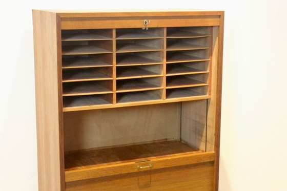 Armarios de almacenamiento de oficina de biblioteca holandesa con puerta corredera (foto 4 de 10)