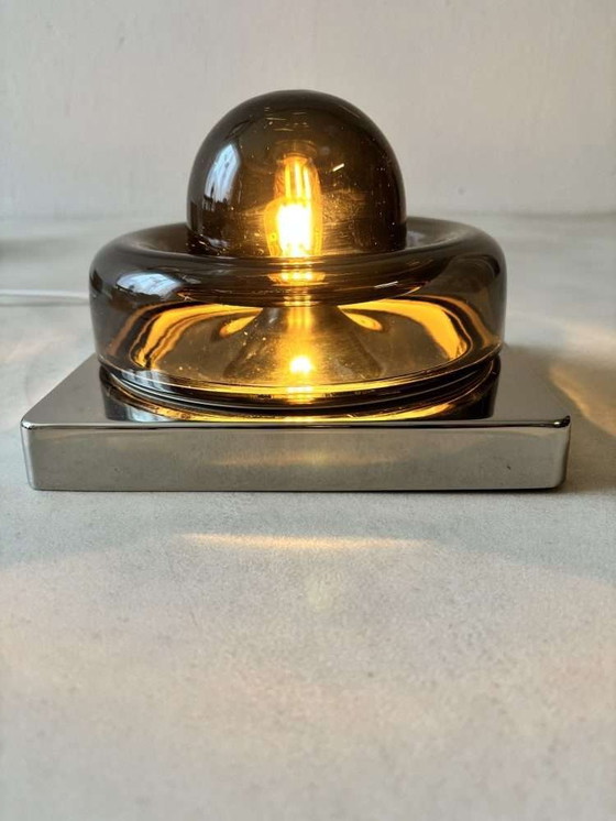 Image 1 of Lampade da parete in vetro fumé Cosack anni '70