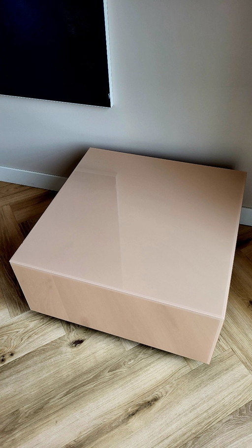 HKliving Mirror Block Table Cream/Nude (60x60x35)