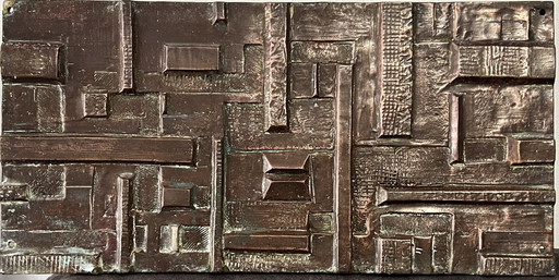  Fiberglass Relief Sculpture , 1960S. Signed , Geometric  , Wall