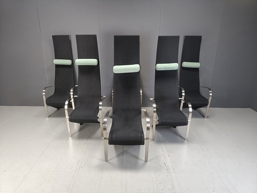 Postmodern King Dining Chairs By Belgochrom - Set Of 6 